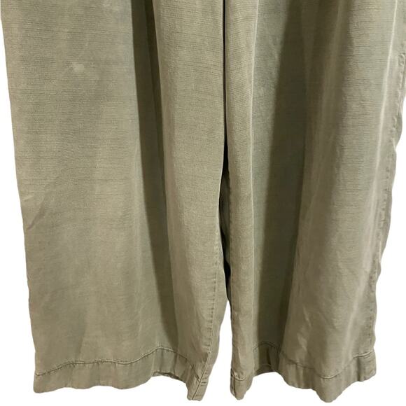 By Anthropologie Green Blythe Wide Leg Crop Pants Sz 8 - Picture 6 of 16